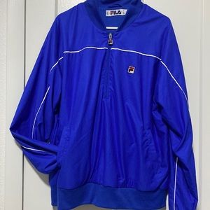 Vintage Y2K FILA Pullover Track Jacket, Members Only Style |Size Large